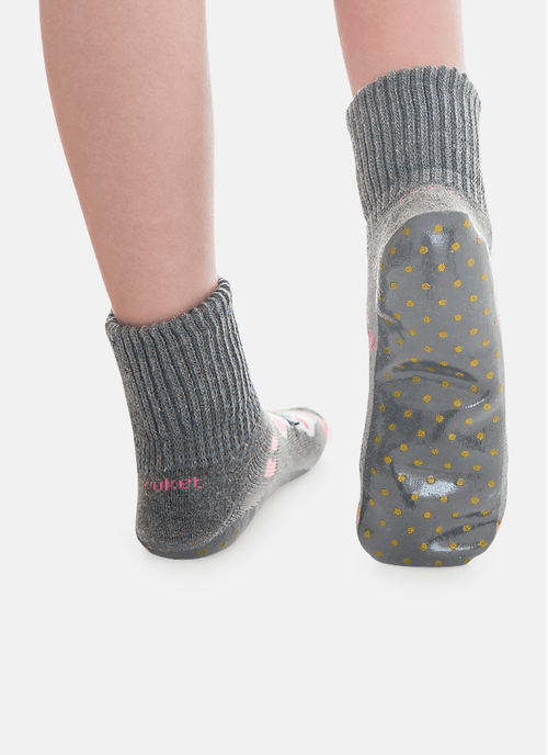 Meia Botinha com Sola Emborrachada Menina Lhama Queen