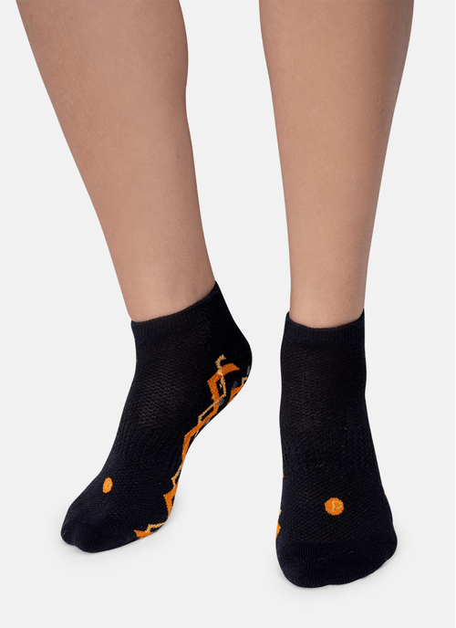 Meia Cano Curto Antiderrapante Feminina Pilates