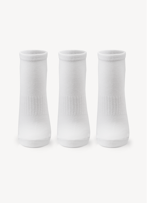 Kit com 3 Meias Cano Curto Unissex Adulto Esportiva Lisa