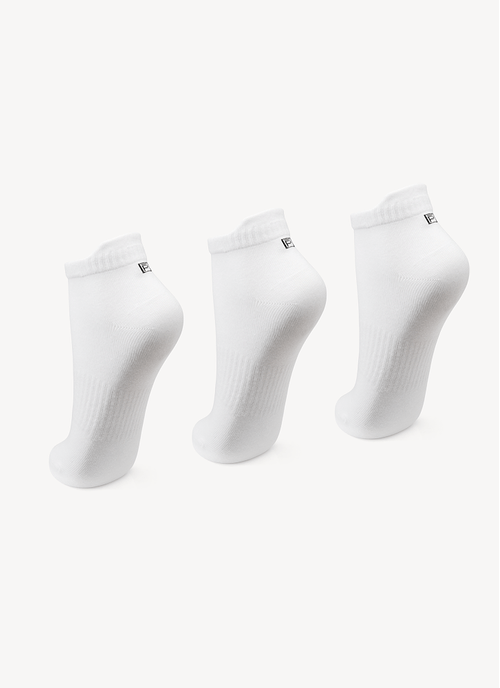 Kit com 3 Meias Cano Curto Unissex Adulto Esportiva Lisa