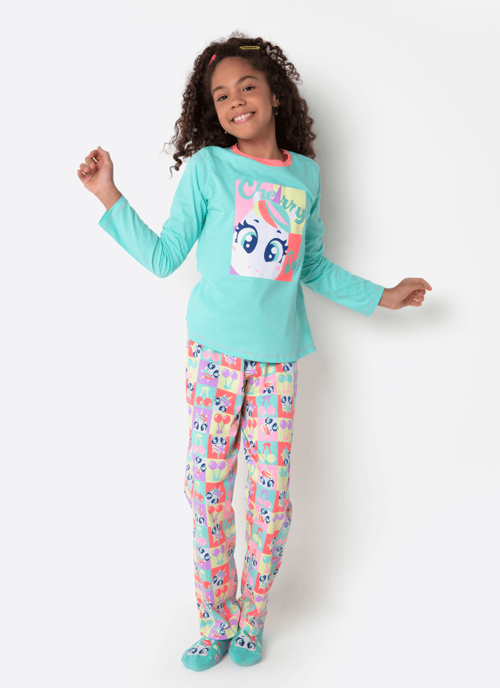 Macacão Manga Longa Soft Feminino Unicórnio Cherry - Puket