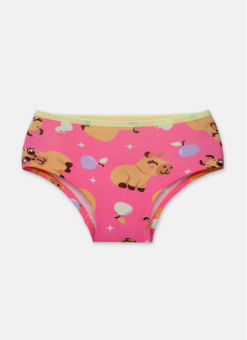 Calcinha Caleçon Viscolycra Feminina Capivara Vibes