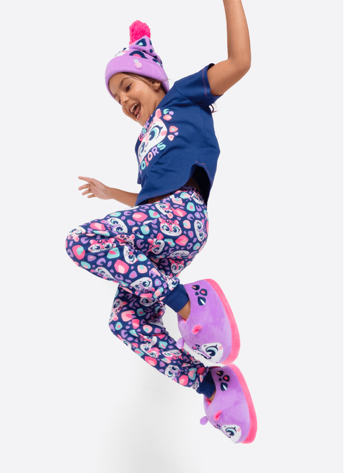 Pijama Manga Curta Viscolycra Menina Onça