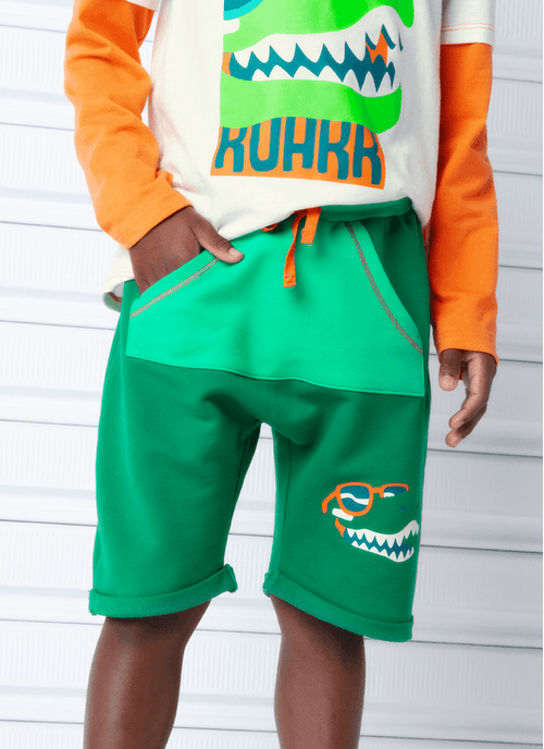 Bermuda Moletom Menino Dino Surf