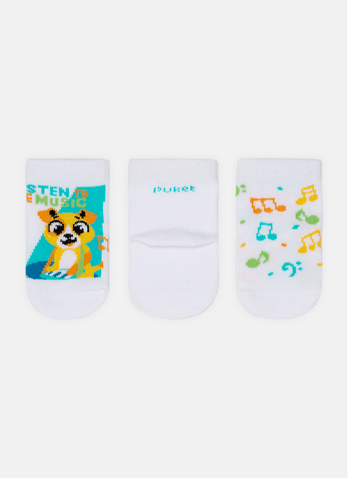 Kit com 3 Meias Bebê RN Menino Cachorro