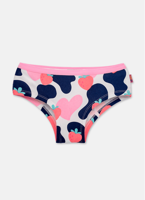 Calcinha Caleçon Algodão Menina Vaca Romântica