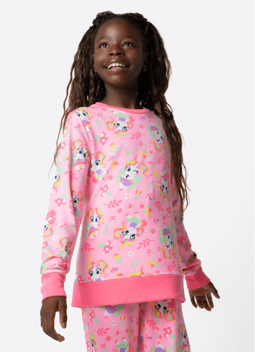 Pijama Manga Longa Ultra Visco Menina Teen Unicórnio Encantado