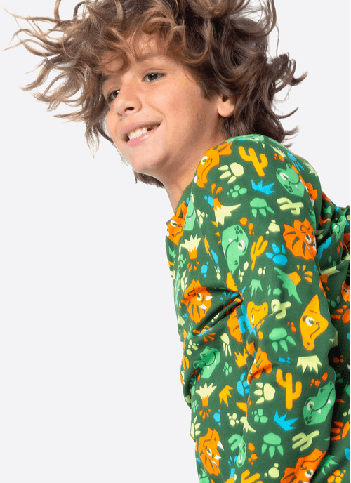Pijama Manga Longa Viscolycra Menino Teen Dino Trio