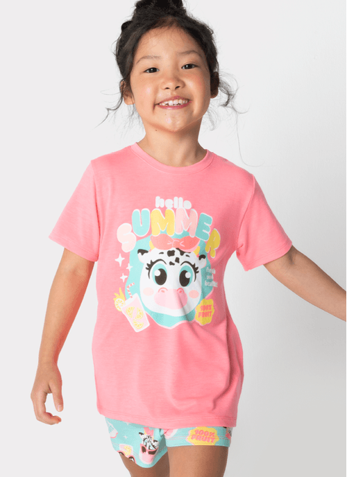 Pijama Manga Curta Viscolycra Menina Vaca Summer