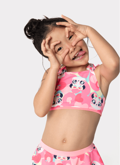Biquini Menina Panda Romântico