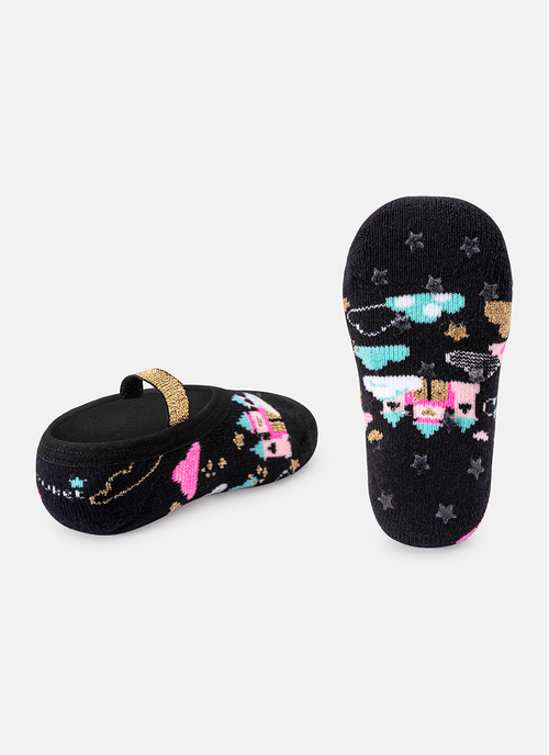 Meia Menina Sapatilha com Antiderrapante Princesa