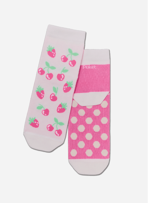 Meia Cano Curto Feminina Morangos