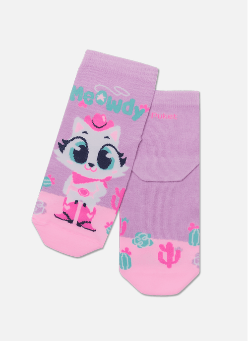 Meia Cano Curto Feminina Gata Cowboy