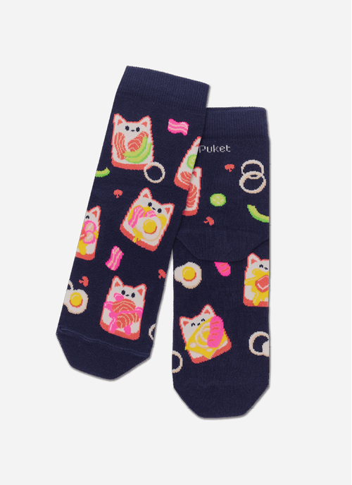 Meia Soquete Feminina Gatinho Sanduíche