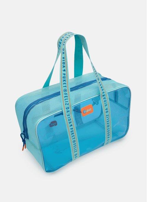 Bolsa Tela Color Block Azul