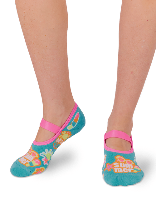Meia Sapatilha Antiderrapante Feminina Beach Time