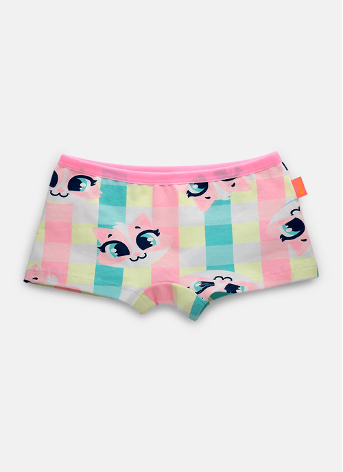Calcinha BodyShorts Algodão Menina Gata Picnic