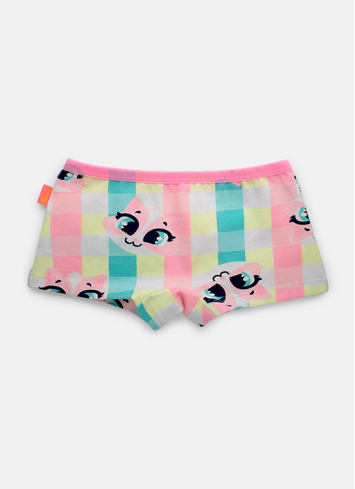 Calcinha BodyShorts Algodão Menina Gata Picnic