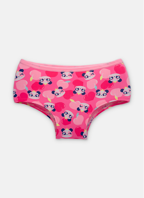 Calcinha Caleçon Microfibra Menina Teen Panda Romântico