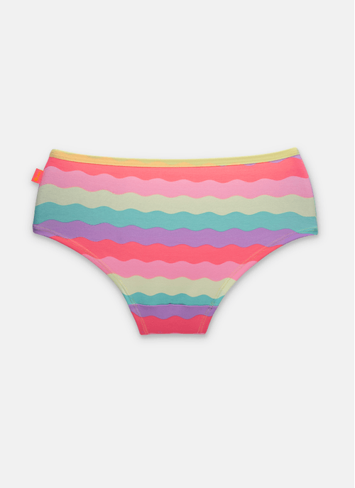 Calcinha Caleçon Algodão Feminina Arco-íris