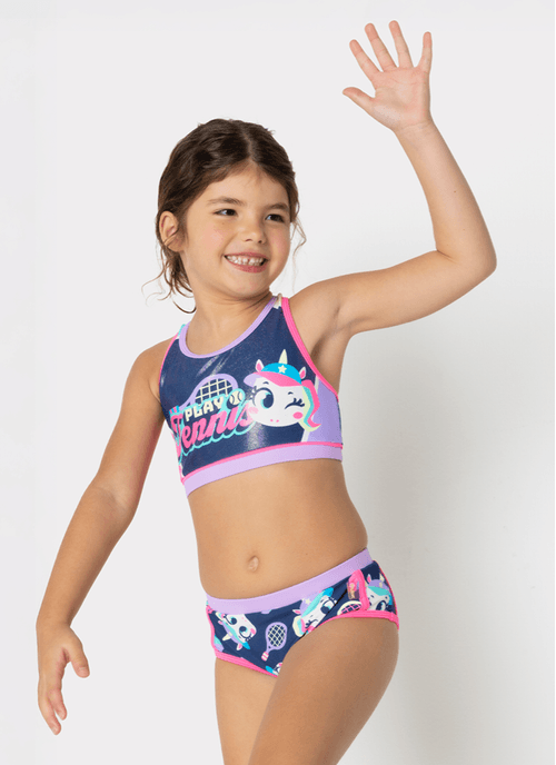 Biquíni Menina Unicórnio Tênis