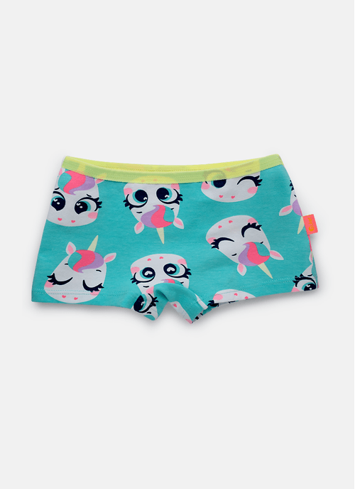 Calcinha BodyShorts Algodão Menina Unicórnio