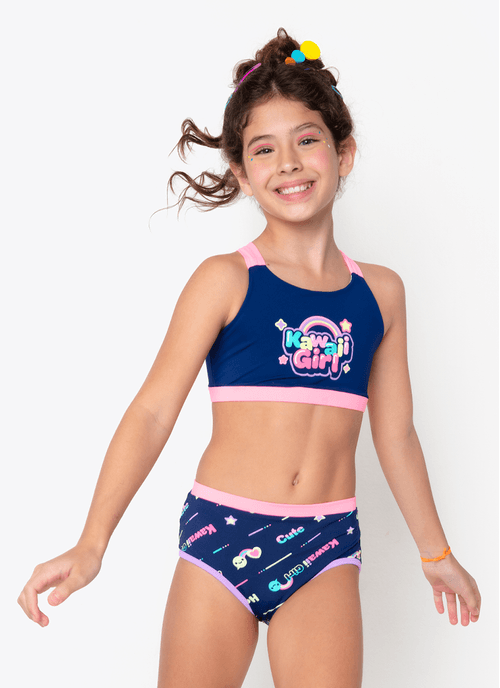 Biquíni Menina Teen Unicórnio Kawaii