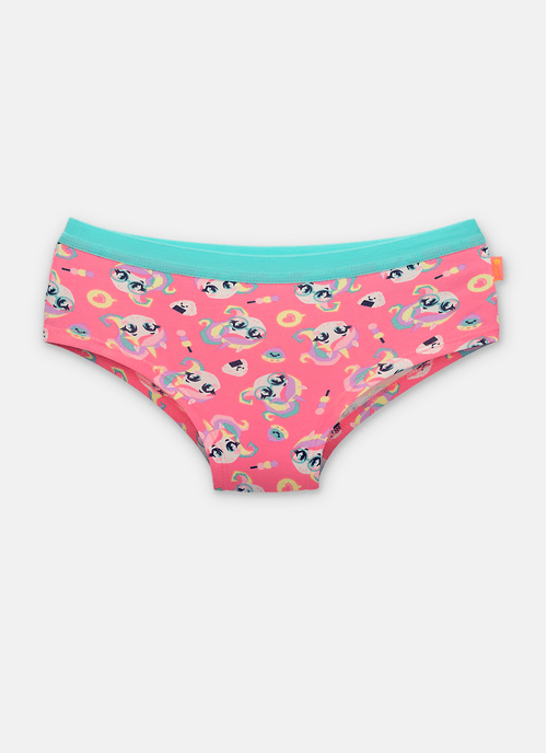 Calcinha Caleçon Algodão Menina Teen Unicórnio Kawaii