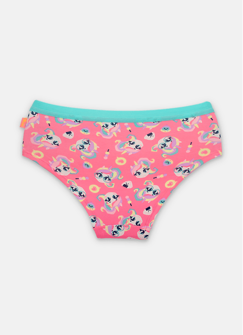 Calcinha Caleçon Algodão Menina Teen Unicórnio Kawaii