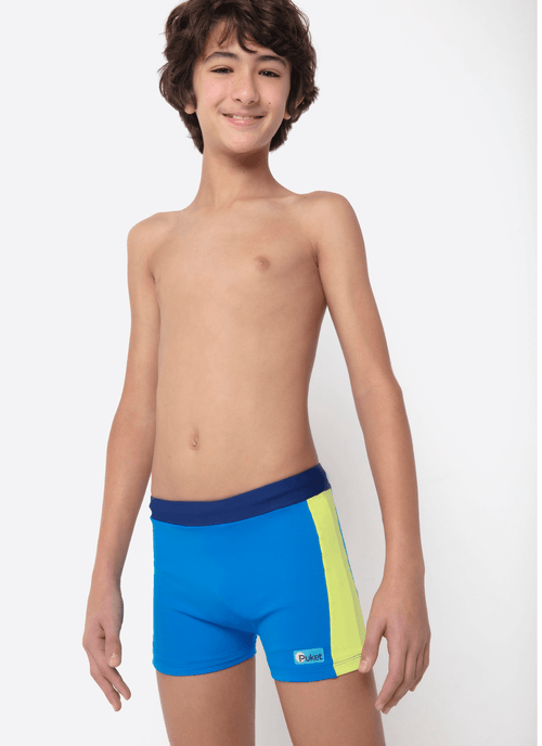 Sunga Boxer Com Proteção Solar Menino Teen Color Block