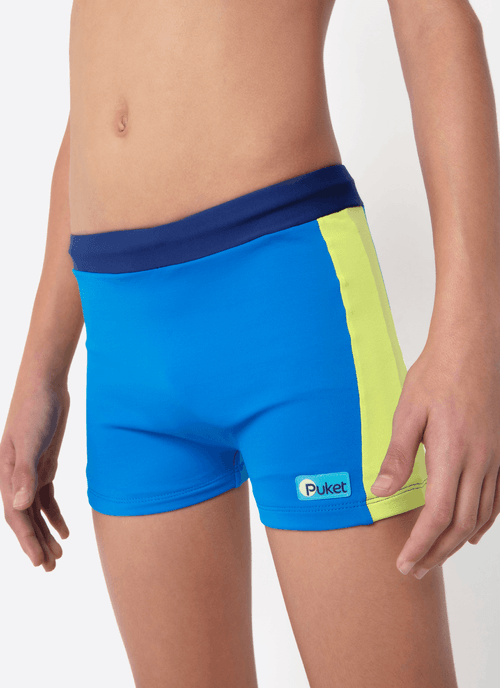 Sunga Boxer Com Proteção Solar Menino Teen Color Block