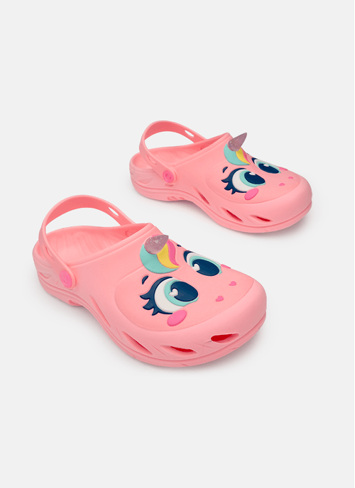 Sandália Fechada Menina Unicórnio Aplique Chifre