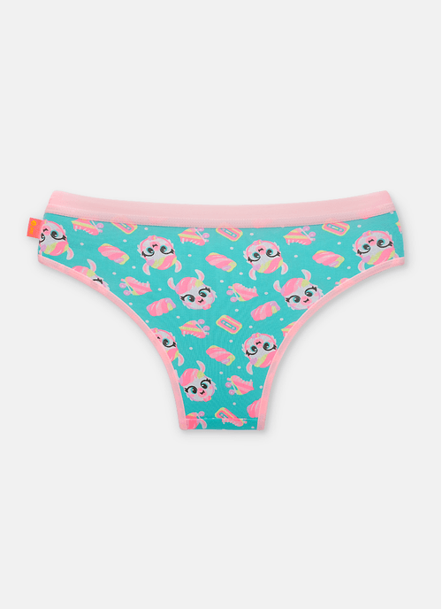 Calcinha Boneca Algodão Menina Teen Lhama Retrô