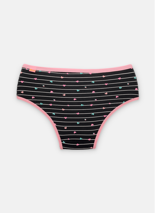 Calcinha Boneca Microfibra Feminina Coração