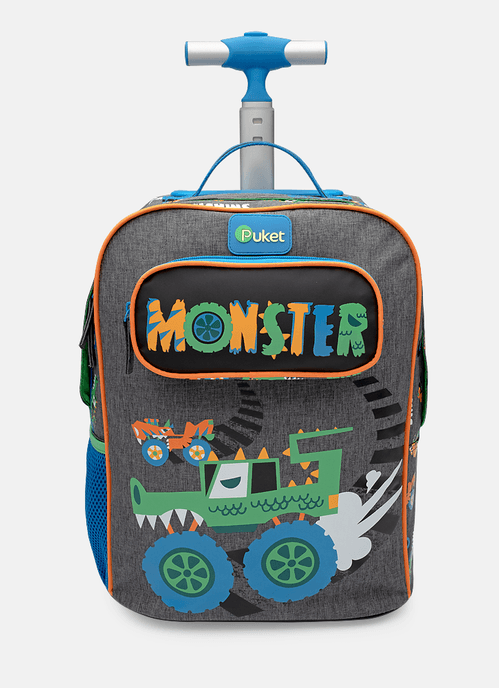 Mochila com Rodinha Pequena Monster Truck