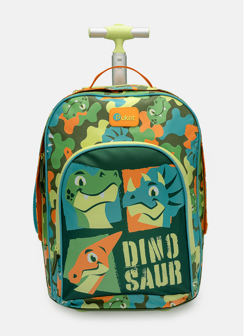 Mochila com Rodinha Grande Dino Trio