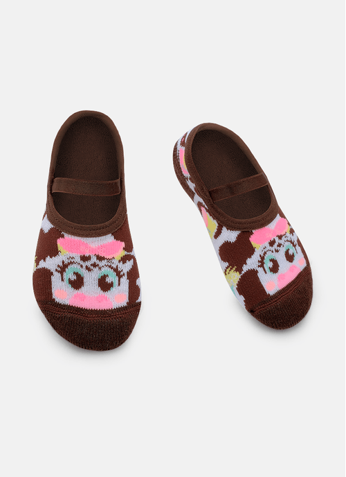 Meia Sapatilha Antiderrapante Bebê Menina Vaca Summer