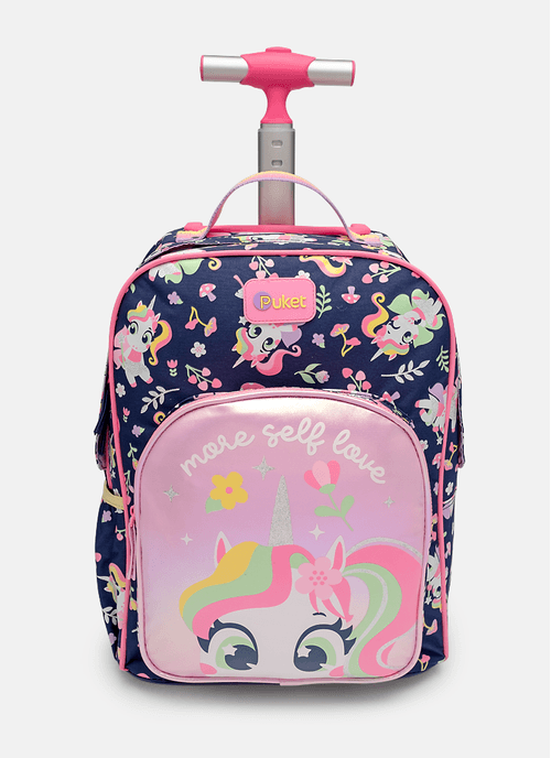 Mochila com Rodinha Pequena Unicórnio Encantado