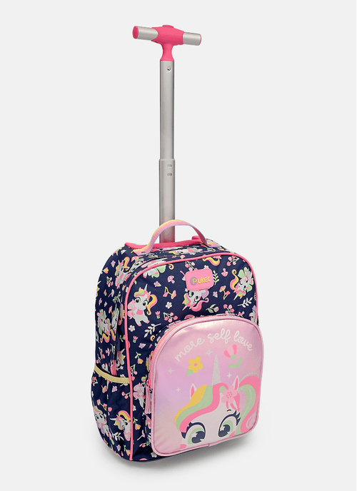 Mochila com Rodinha Pequena Unicórnio Encantado