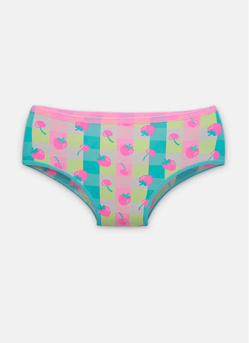 Calcinha Boneca Microfibra Feminina Morango