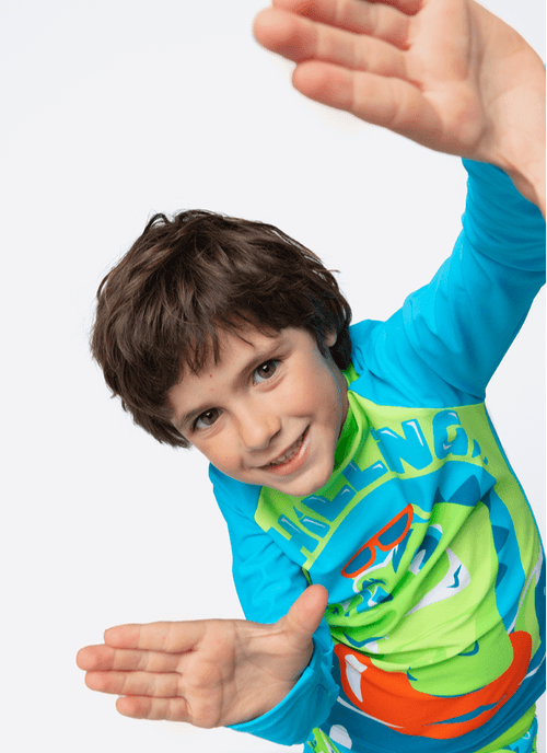 Conjunto Camiseta e Sunga Bebê Menino Jacaré Relax