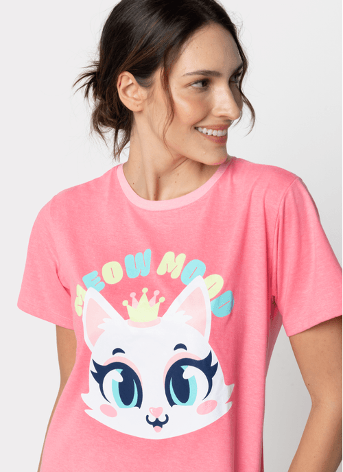 Camisola Manga Curta Feminina Gata