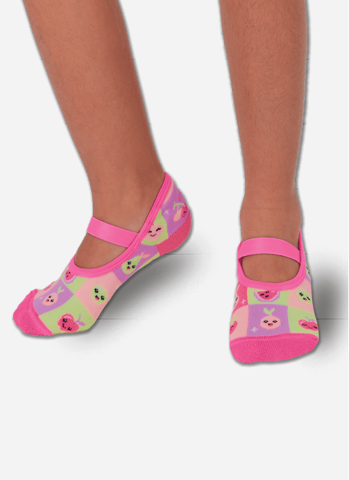 Meia Sapatilha Antiderrapante Menina Frutas