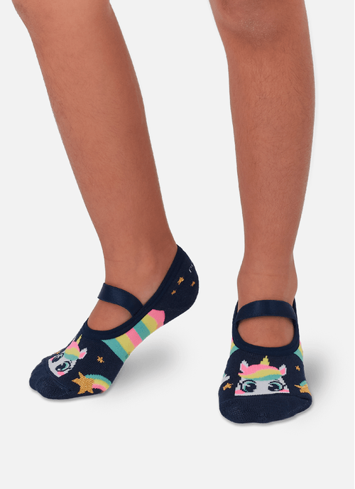 Meia Sapatilha Antiderrapante Menina Unicórnio