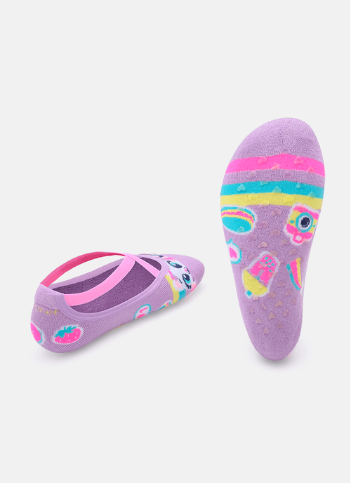 Meia Sapatilha Antiderrapante Feminina Multibichos Best Friend