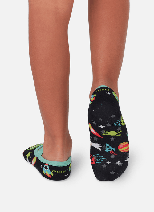 Meia Sapatilha Antiderrapante Menino Dino Espaço