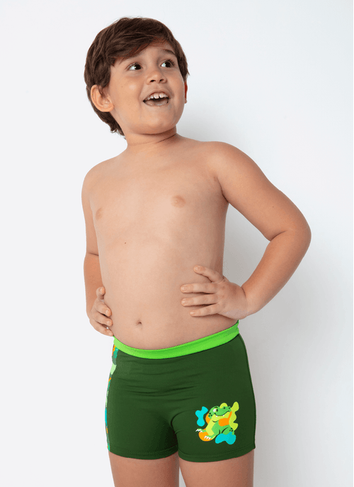 Sunga Menino Com protetor Solar Dino