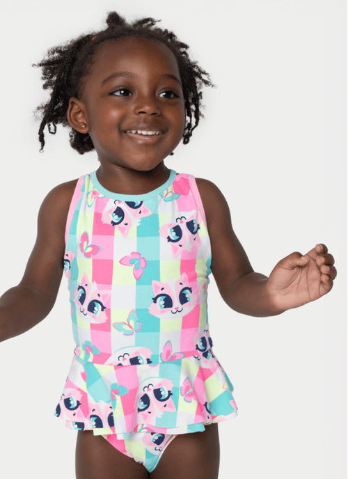 Maio com Proteção Solar Menina 1/2 Anos Gata Picnic