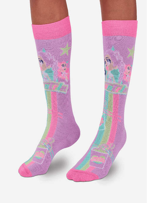 Meia Cano 3/4 Feminina Guerreiras do K-Pop