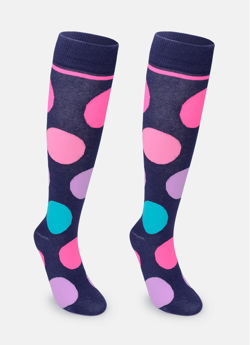 Meia Cano 3/4 Feminina Colorida